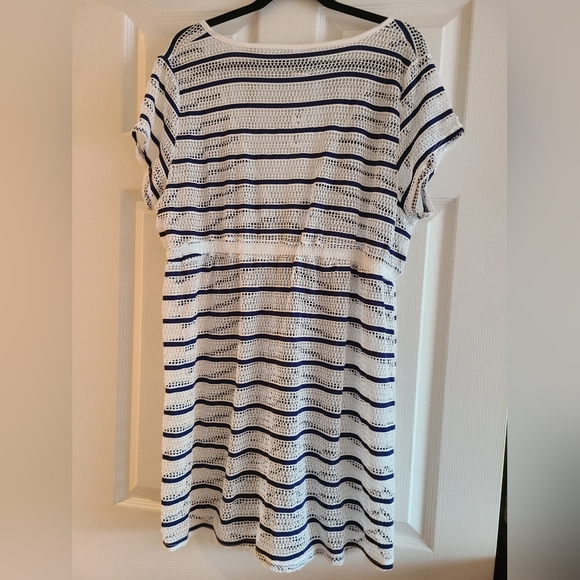 Alexa & Stella Beach Cover up Blue and White Size 2X - Picture 2 of 3